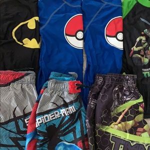 Lot of boys swim clothes. Size small 6/7